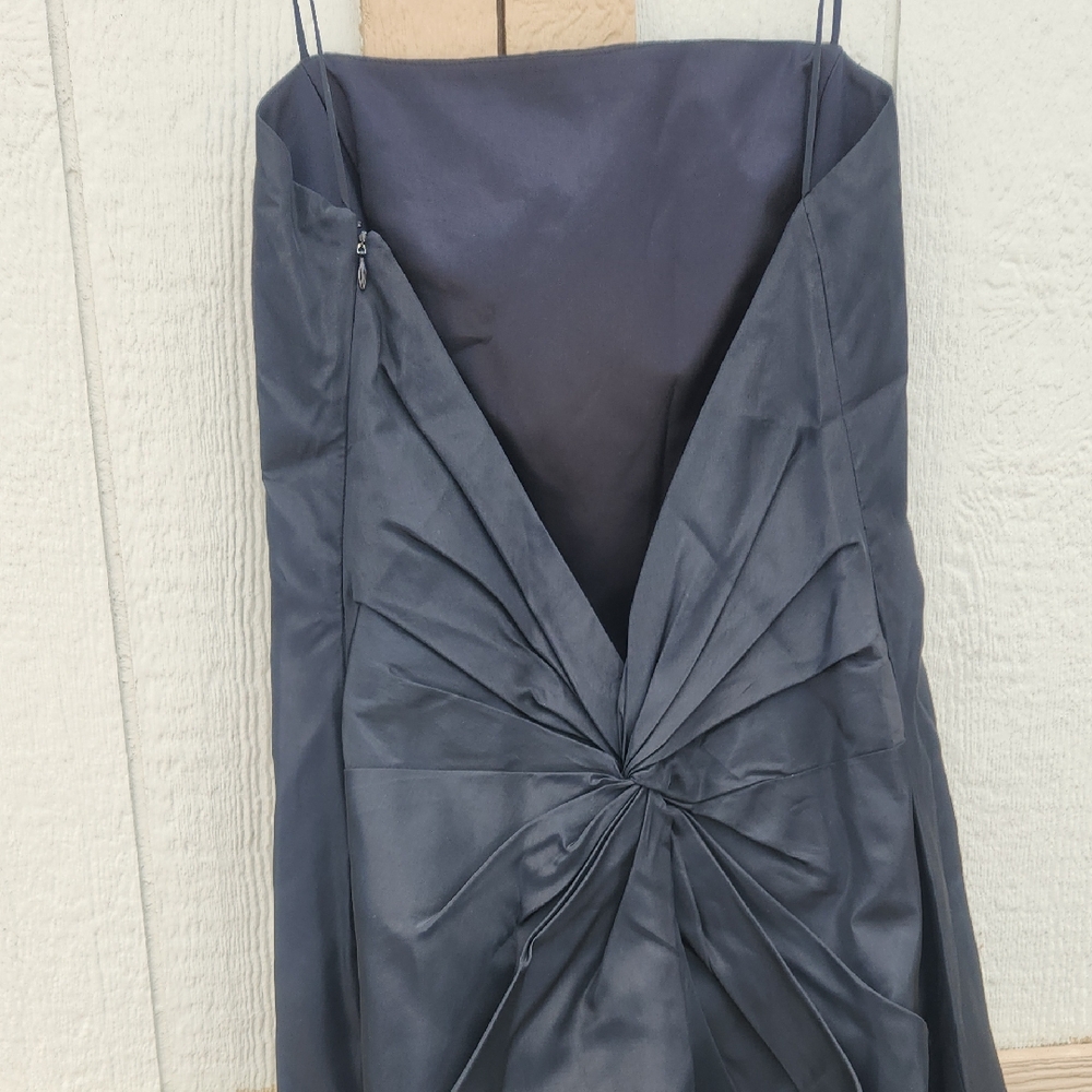 Vintage 90s Shelli Segal Laundry Retro Whimsigoth Edgy Twist Detail Black 10 - Picture 3 of 9